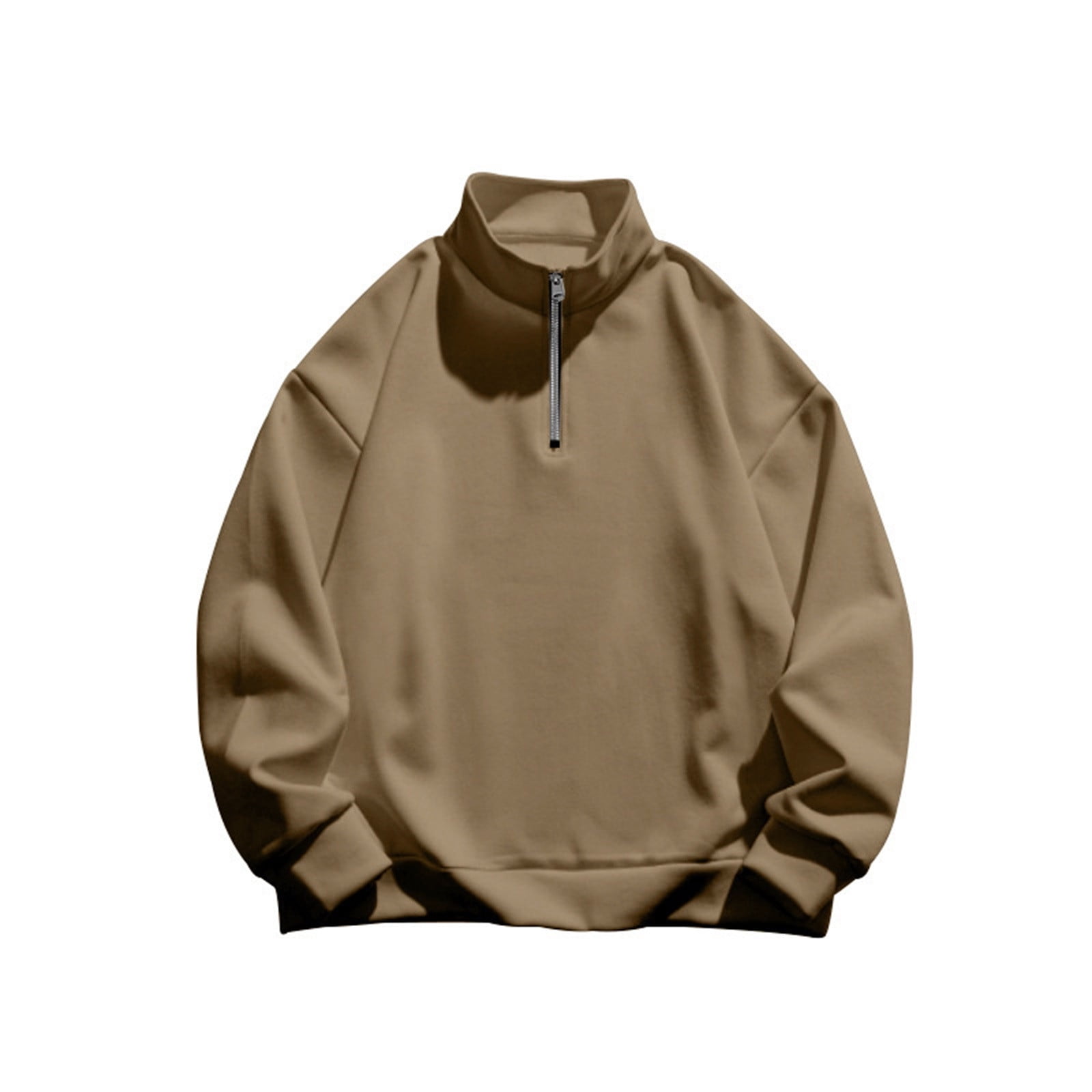 Baqcunre Mens Fashion Long Sleeve Half Zip Fleece Long Sleeve 