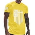 thumbnail image 1 of Baqcunre Mens Shirts,Mens Independence Day Flag Casual Soft And Comfortable Small Printed Cotton T Shirt With Rund Neck And Short Sleeves,Going Out Tops Graphic Tees Men T Shirts for Man Yellow XL, 1 of 5