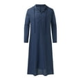 thumbnail image 1 of Baqcunre Mens Shirts Mens Muslim Arabia Casual Long Sleeve Pocket Loose Robe Shirt Muslim Robe Solid Hooded Shirt Shirts For Men Tops For Men Navy S, 1 of 4