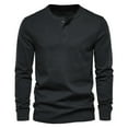 thumbnail image 1 of Baqcunre Mens T Shirt Men'S Fashion Spring And Summer Casual Long Sleeved Round Neck Solid Color T Shirt Top Sweatshirt Tops For Men Black L, 1 of 3