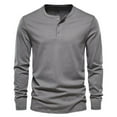 thumbnail image 1 of Baqcunre Mens T Shirt Men'S Fashion Spring And Summer Casual Long Sleeved Round Neck Solid Color T Shirt Top Sweatshirt Tops For Men Dark Gray XXL, 1 of 3