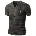 thumbnail image 1 of Baqcunre Mens T Shirt Men'S Loose Retro Militarys Style V Neck Simple T Shirt Sweatshirt Tops For Men Grey 3XL, 1 of 2