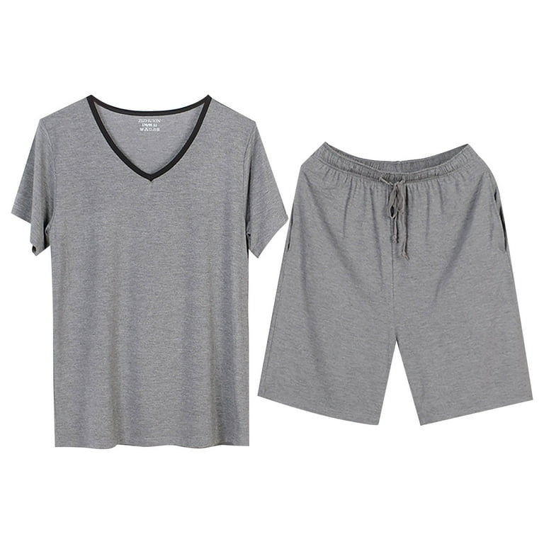 Baqcunre Pajama Set Mens Pajama Sets Pyjama Sleepwear Loungewear