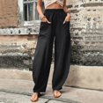 thumbnail image 1 of Baqcunre Pants for Women,Solid Color Casual Pants Trousers Elastic Waist Pockets Wide Leg Trousers,Women's Pants Wide Leg Pants Woman Business Casual Women Womens Clothes Dark Gray M, 1 of 7