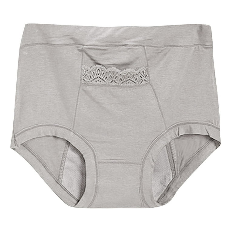 Baqcunre Period Underwear for Women Women's Large Textile Underwear Pocket  for Menstruation High Waist Anti Side Leakage Big Aunt Sanitary