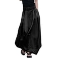 thumbnail image 1 of Baqcunre Plus Size Dresses for Curvy Women Full Skirt A Line Skirt High Waist Slimming Plus Size Dancing Skirt for Women Maxi Dress Summer Dress Black Dress 5XL, 1 of 8