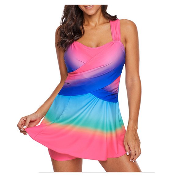 Baqcunre Plus Size Swimsuit for Women, Size Swimwear Swimjupmsuit Solid Plus Swimsuit Women Beachwear Padded Swimwears Tankinis Set, Swim Suits for Women 2024, One Piece Swimsuit Women Pink S