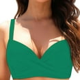 thumbnail image 1 of Baqcunre Plus Size Swimwear, Women Underwire Bikini Top Swim Top Bra Padded Swimsuit Tops 2025 Bathing Suit Tops Green XS, 1 of 4