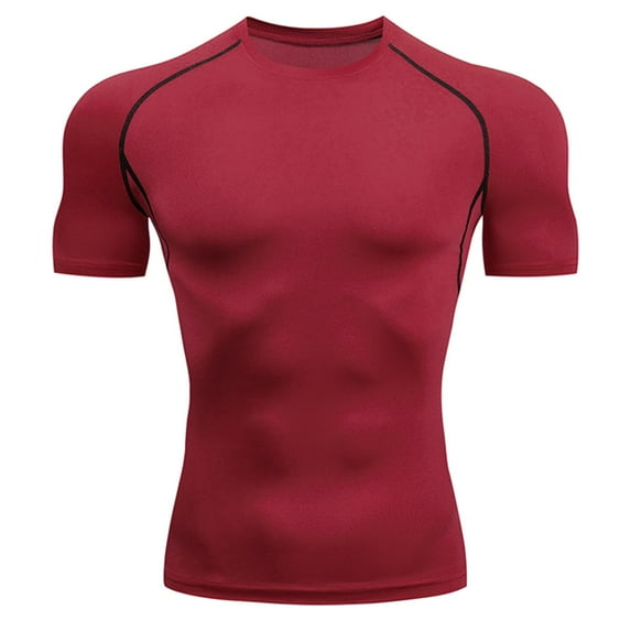 Baqcunre Polo Shirts For Men Mens Summer Leisure Sports T Shirt Fashion Lapel 3D Gradient Short Sleeved Round Neck T Shirt Men Sweatshirts For Men Tops For Men Red M