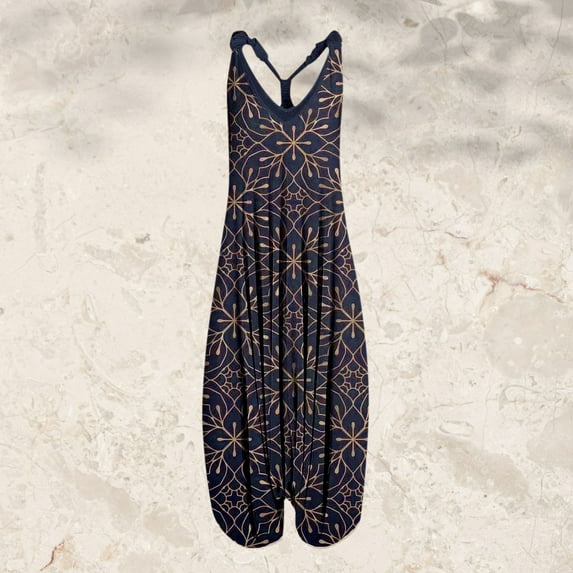 Baqcunre Rompers for Women 2023 Vintage Prints Straps V Neck Rompers Playsuit Jumpsuit Pants for Women Jumpsuits for Women Overalls for Women Loose Fit Womens Clothes Purple XL