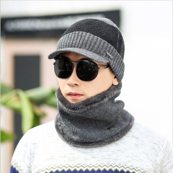 Baqcunre Scarf, Hat, Glove Set, Women And Men Winter Knit Warm Hats Scarf Purposehat Ear Windproof Hat, Scarf for Women, ,