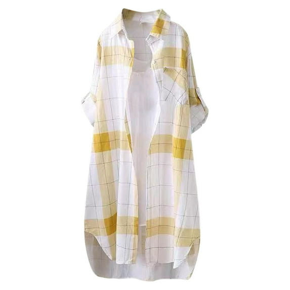 Baqcunre Shirts For Women Top Shirt For Women Short Sleeves Outdoor Ultra Soft Causal Tee Shirt Tops For Women 2023 Winter Coats For Women Yellow XL