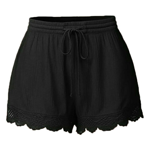 Baqcunre Shorts For Women Yoga 2 Pieces Shorts Pants Rope Lace Leggings Tie Sport Plus Size Trousers Womens Pants Compression Leggings For Women Booty Shorts For Women Black S-4XL
