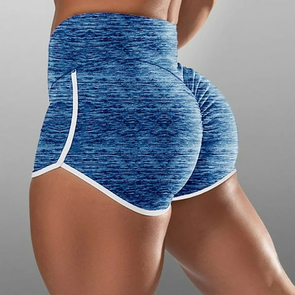 Baqcunre Shorts For Women Slip Compression Bike Shorts Yoga Workout Leggings Capris Pants Leggings For Women Workout Shorts Women Gym Shorts Women Blue S-5XL