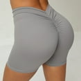 thumbnail image 1 of Baqcunre Shorts For Women V Back Scrunch Butt Shorts Workout Gym Leggings For Comfy Butt Lifting Gym Shorts Women Workout Leggings For Women Yoga Pants Women Grey XS-XL, 1 of 5