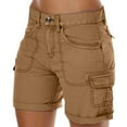 thumbnail image 1 of Baqcunre Shorts for Women Women's Work Pants Casual Pants High Waist Thin Loose Wide Leg Shorts Shorts for Women Trendy Cargo Shorts Women, 1 of 7