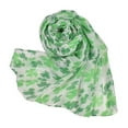 thumbnail image 1 of Baqcunre Silk Scarves, Four Print Scarf For Women St Day Womens Shawl Scarf Lightweight Scarves Soft Wrap For Fall Winter Green A, 1 of 7