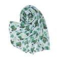 thumbnail image 1 of Baqcunre Silk Scarves, Four Print Scarf For Women St Day Womens Shawl Scarf Lightweight Scarves Soft Wrap For Fall Winter White2 A, 1 of 6