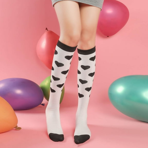 Baqcunre Silk Socks Women, Party Valentine'S Heart Women Day Costume Girls Love Socks Socks Accessories Prints Socks, Invisible Non Slip Ice Silk Socks for Women, ,