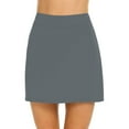 thumbnail image 1 of Baqcunre Skorts for Woman,Casual Solid Tennis Skirt Yoga Sport Active Skirt Shorts Skirt Shorts for Women,Gym Shorts Women Workout Shorts Women Grey S-XXL, 1 of 6