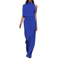 thumbnail image 1 of Baqcunre Solid Color Jumpsuit Straight Pants Simple and Exquisite Design,Size XXL,One Piece Jumpsuit,Womens Jumpsuit,Jumpsuits for Women Casual,Women's Pants,Women Clothing,Blue, 1 of 3