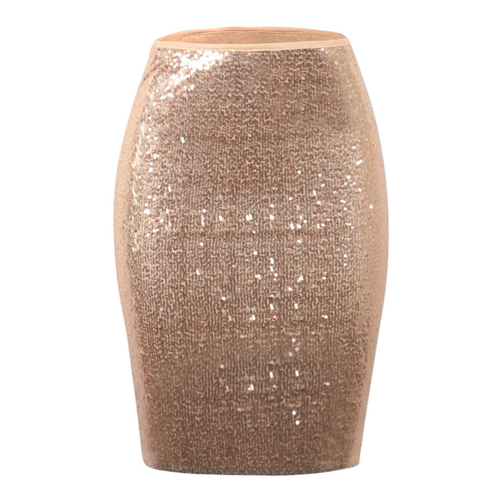 Fashionable high-waisted slimming sequined skirt
