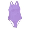 thumbnail image 1 of Baqcunre Solid Sleeveless Back Covering The Belly And Looking Thin And With Chest Pad Skinny Bikini Bathing Suit For Women One Piece Swimsuit One Piece Bodysuit Womens Swimsuits,Color Purple,XL, 1 of 6