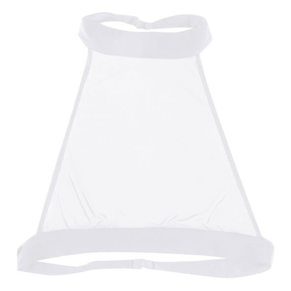 Baqcunre Sticky Bra Mesh Women'S Casual Sheer Shirt See-Through Crop Sleeve T Short Tops Bras For Women No Underwire White S