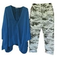 thumbnail image 1 of Baqcunre Stylish Set Camouflage Trousers Two-Piece Set,Color Blue,Size S-XXL, 1 of 3