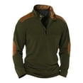 thumbnail image 1 of Baqcunre Sweater Men'S Casual Sweater Stand Collar Placket Zipper Sweater Top Men,3XL,Quarter Zip Pullover Men,Mens Sweatshirt,Long Sleeve Shirts For Men,Men'S Fashion Hoodies & Sweatshirts,,Green, 1 of 2