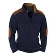 thumbnail image 1 of Baqcunre Sweater Men'S Casual Sweater Stand Collar Placket Zipper Sweater Top Men,3XL,Quarter Zip Pullover Men,Mens Sweatshirt,Long Sleeve Shirts For Men,Men'S Fashion Hoodies & Sweatshirts,,Navy, 1 of 2