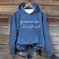 thumbnail image 1 of Baqcunre Sweaters For Women Just A Girl Who Loves Christmas Sweatshirt Xmas Sweater For Women Crewneck Tops Funny Christmas Shirt Gifts Women Sweatshirt Womens Fall Tops Blue XL, 1 of 4