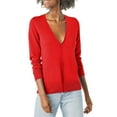 thumbnail image 1 of Baqcunre Sweaters For Women Ladies' Solid Tone Buttoned Mercerized Cotton Loose Sweater With Cardigan Jacket Hoodies For Women Womens Fall Fashion 2023 Red M, 1 of 6
