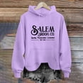 thumbnail image 1 of Baqcunre Sweaters For Women Women's Co.Quality.. Est 1692 Letter Printed Loose Hooded Sweater Women Sweatshirt Fall Outfits Women Trendy Purple 3XL, 1 of 4