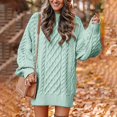 thumbnail image 1 of Baqcunre Sweaters For Women Women's Solid Long Sleeve Half High Neck Thick Needle Pullover Sweater Hoodies For Women Fall Outfits Women Trendy Mint Green XL, 1 of 4