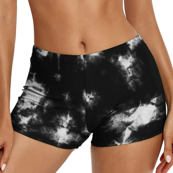 Baqcunre Swim Bottoms for Women Shorts, Womens Swimwear Ethnic Printed Bikini Bottom Swim Shorts 1Pc Swimming Shorts White XL