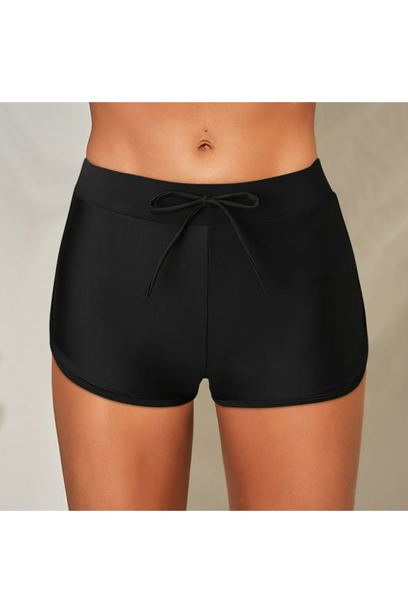 Swim Suits for Women 2024, Women Buttons Running High Waist Bikini Lace Up Bikini Bottom Tankini Shorts Swimwear Beach, Tankini Swimsuits for Women, Bikini Sets for Women Black L