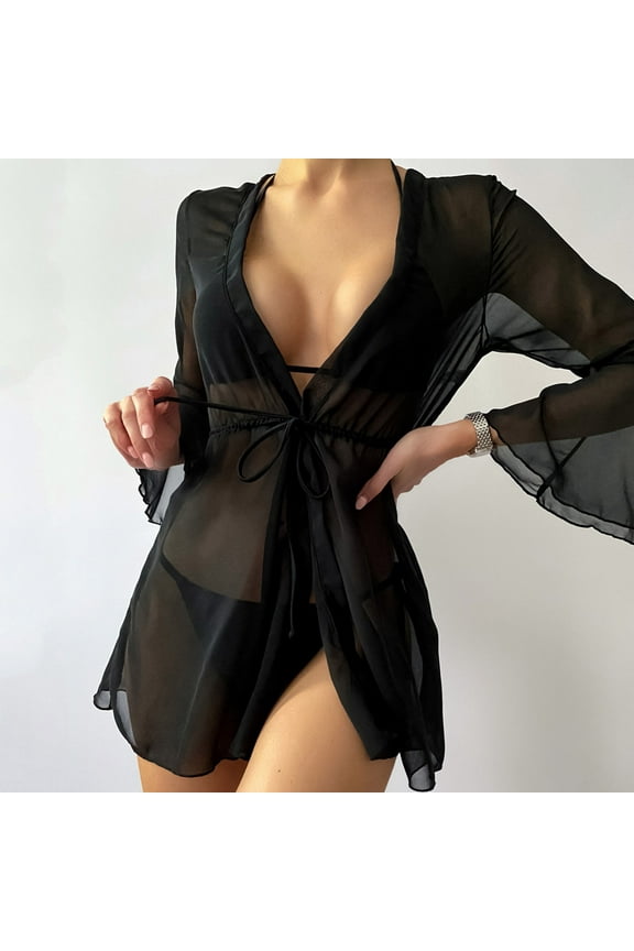 Swimsuit Coverup for Women, Women Sheer Mesh Cover Up Shorts Beach Cover Up Beach Wrap Bikini, Swim Suits for Women 2024, Cover Ups for Swimwear Women Black XL