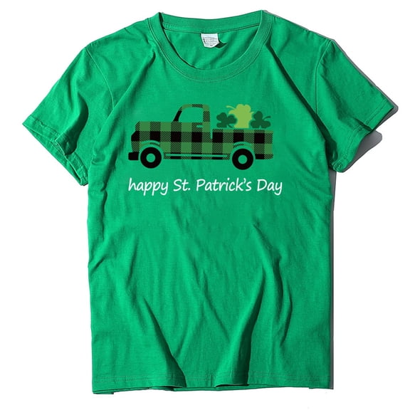 Baqcunre T Shirts for Women,Funny St Pat's Paddy Green Cute Round Neck T Shirt for Women,St. Patrick's Day Shirts for Women Womens Tops,Graphic Tees for Women S-XXL