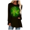 thumbnail image 1 of Baqcunre T Shirts for Women,Saint Patricks Day B Print Large Loose Round Neck Long Sleeve T Shirt Top,St. Patrick's Day Shirts for Women Womens Tops,Graphic Tees for Women S-XXL, 1 of 5