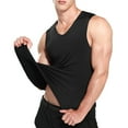 thumbnail image 1 of Baqcunre Tank Tops Men Ice Silk Vest Fitness Wide Shoulder Running Sports Seamless Quick Drying Inside And Outside Wear Summer Youth. Sweatshirts For Men Tops For Men Black XXL, 1 of 4