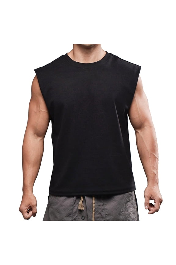 Tank Tops Men Men'S Gym Bodybuilding Stringer Tank Top Workout Muscle Cut Shirt Fitness Sleeveless Vest Tank Sweatshirts For Men Tops For Men Black L