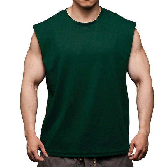 Baqcunre Tank Tops Men Men'S Gym Bodybuilding Stringer Tank Top Workout Muscle Cut Shirt Fitness Sleeveless Vest Tank Sweatshirts For Men Tops For Men Green M