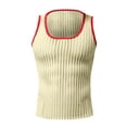 thumbnail image 1 of Baqcunre Tank Tops Men Men'S Thin Style Vest Net Vest Men'S Vest I Line Vest Shirt Sports Shirt Sleeveless Tshirts For Men Tops For Men Yellow XXL, 1 of 4
