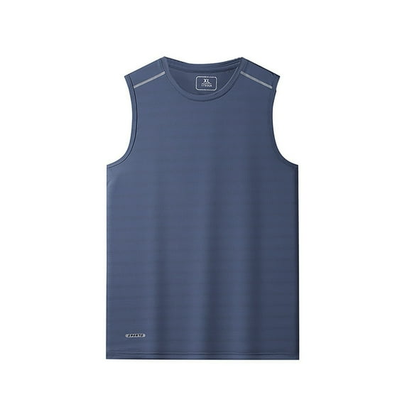 Baqcunre Tank Tops Men Overd Loose Fitting Wicking Sweatshirt Quick Drying Clothes Ice Sports Vest Running Fitness Body Sleeveless Vest Mens Sweatshirt Tops For Men Blue 8XL