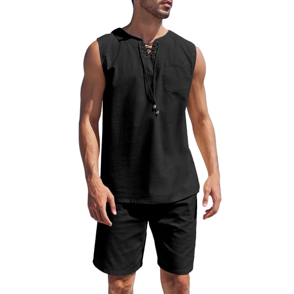 Baqcunre Track Suits For Men Set Male Suits Long Sleeved Warm Line Top Trousers Two Piece Adjustment Set Sport Suit Sets Tops For Men Black L