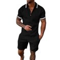 thumbnail image 1 of Baqcunre Track Suits For Men Set Men'S 3D Short Sleeve Suit Shorts Beach Tropical Hawaiianss Body Sports Shorts Suit Sports Suit Mens Outfits Tops For Men Black L, 1 of 4