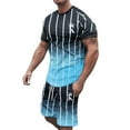 thumbnail image 1 of Baqcunre Track Suits For Men Set Men'S 3D Short Sleeve Suit Shorts Beach Tropical Hawaiianss Body Sports Shorts Suit Sports Suit Mens Outfits Tops For Men Sky Blue L, 1 of 4