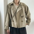 thumbnail image 1 of Baqcunre Trench Coats For Women Trench Coat Female Short Small Worker Jacket Retro Loose Yinglun Style Thin Coat Lady In Windproof And Warm Jacket Crop Tops Womens Fall Fashion 2023 Khaki S, 1 of 3