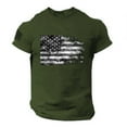 thumbnail image 1 of Baqcunre Tshirts Shirts For Men Summer Men'S Us Flag Logo Casual Fitness 3D Printed Short Sleeved T Shirt Polo Shirts For Men Tops For Men Green 6XL, 1 of 3